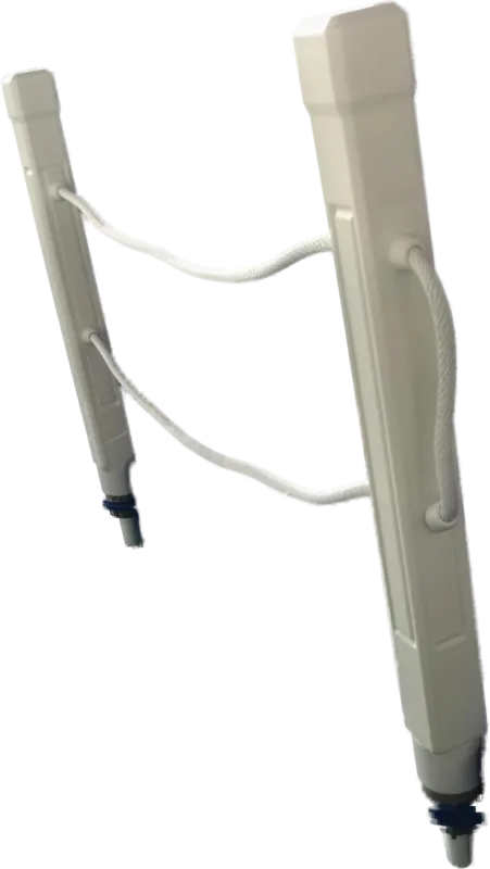 Reling-Set seitlich mit Seil (Pfostenabstand 1,5 m)
